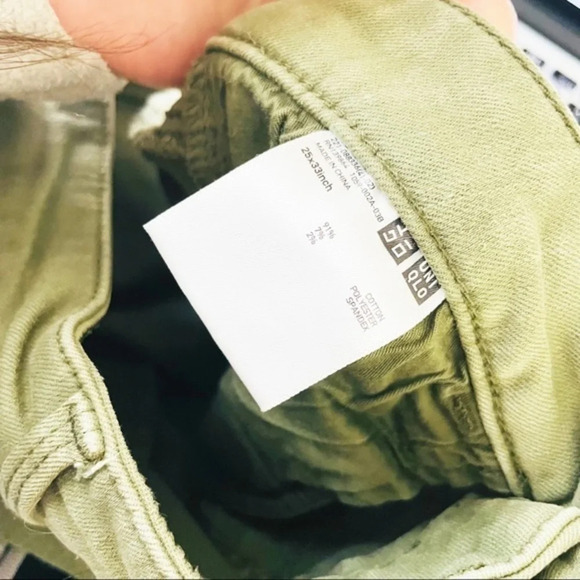 UNIQLO Olive Green Skinny Jeans 25X33 - Picture 7 of 7